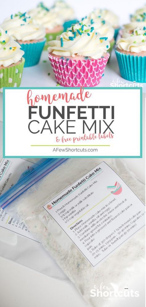 Funfetti Cake Mix Recipes, Cake Tricks, Cake Mix Recipes Homemade, Breville Oven, Homemade Funfetti Cake, Homemade Cake Mixes, Baking Mix Recipes, Class Board, Craft Printables