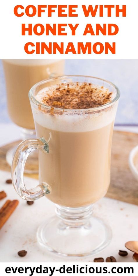 Coffee with Honey and Cinnamon (Cafe con Miel) - Everyday Delicious Coffee With Honey, Coffee Banana Smoothie, Coffee Calories, Honey Coffee, Healthy Nutrition Plan, Cinnamon Coffee, Honey And Cinnamon, 140 Pounds, Hot Beverages