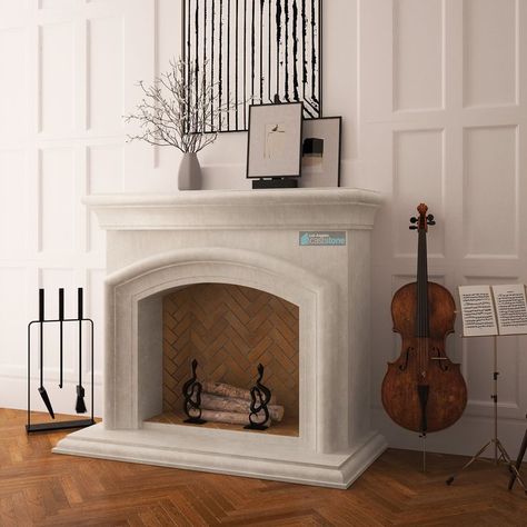 Cast Stone Fireplace Surround, Glass Fiber Reinforced Concrete, Cast Stone Fireplace, Fireplace Mantel Surrounds, Stone Fireplace Surround, Mantel Surround, Sanded Grout, Fireplace Surround, Wayfair Furniture