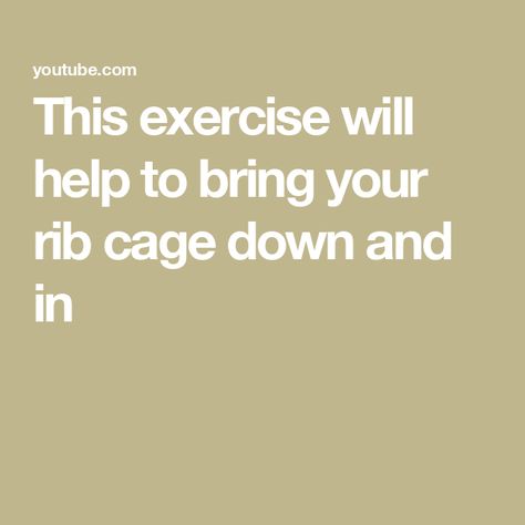 This exercise will help to bring your rib cage down and in Wide Rib Cage, 20 Min Workout, Diastasis Recti, Rib Cage, Free Guide, Fix You, Health Care, Personal Care, Bring It On