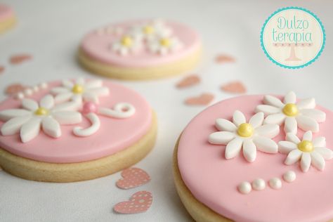 galletas Fondant Cookies Ideas, Pinterest Cookies, Cookies Decoradas, Idee Babyshower, Baby Shower Desserts, Spring Cookies, Fondant Cookies, Fancy Cookies, Flower Cookies