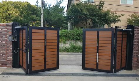 Foldable Gate Design, Gate Pictures, Main Gates, Commercial Garage Doors, Security Gates, Residential Garage Doors, King City, Custom Gates, Teak Wood Furniture