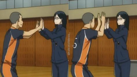 Tanaka, Kiyoko | Haikyuu!! Tanaka And Kiyoko Couple Icon, Haikyuu Tanaka X Kyoko, Tanaka And Kiyoko, Haikyuu Kiyoko, Tanaka Haikyuu, Anime Tv, Volleyball Anime, Haikyuu 3, Fly High