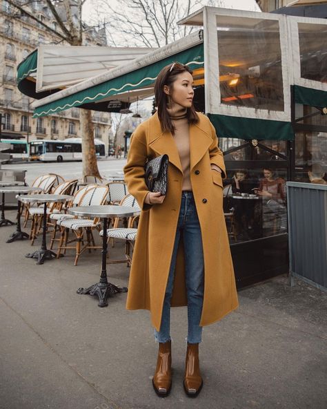 Suet In (Jenny) Tsang on Instagram: “Honey shades🍯🧡” Jenny Tsang, Mustard Coat, Elegant Work Outfits, Classy Business Outfits, Chic Work Outfits Women, How To Look Expensive, Casual Work Outfits Women, Work Outfits Women Summer, Korean Fashion Online