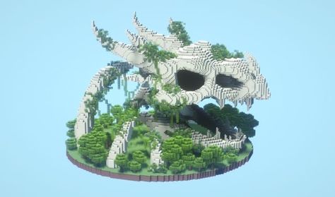 Minecraft Skull, Madara Vs Hashirama, Minecraft Kingdom, Build Minecraft, Minecraft Statues, Minecraft Decoration, Rumah Minecraft Sederhana, Minecraft Structures, Minecraft Banner Designs