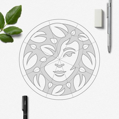 Goddess Logo Design, Goddess Logo, Goddess Illustration, Logo Grid, Profile Logo, Goddess Aesthetic, Law Logo, Wait A Minute, 3d Art Drawing