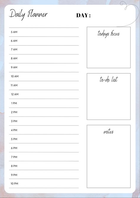 Print at home, printable daily planner Pink Daily Planner, Simple Daily Planner, Daily Printable, Everyday Planner, Planner 2022, Weekly Goals, Daily Planner Pages, Daily Goals, Daily Planner Printable