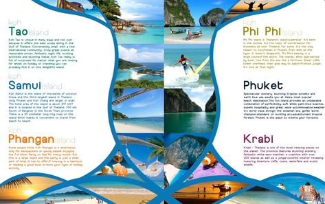 Brochure Design Travel, Travel Brochure Design, Travel Guide Design, Brochure Examples, Thailand Tourism, Design Sites, Brochure Psd, Brochure Inspiration, Professional Brochure