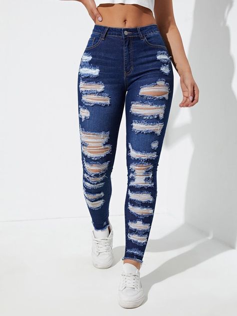 Pantalon Roto Outfits, Cute Ripped Jeans, Affordable Jeans, Womens Ripped Jeans, Faded Denim, Distressed Denim Jeans, Women Denim Jeans, Denim Trousers, American Eagle Jeans