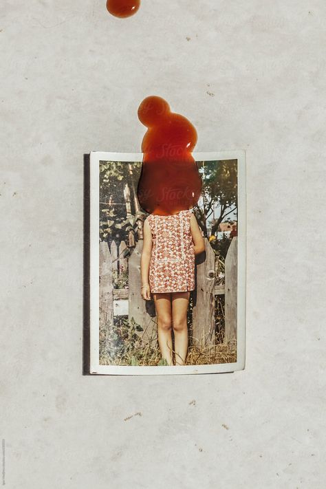 Blody Mary ,Hiding Something Behind Her Back, With A Red Stain Of Ketchup Over Her Face | Stocksy United Blody Mary, Red Stain, Screen Savers, Us Images, Ketchup, Cinematography, Old Photos, Art Direction, Photography Inspiration