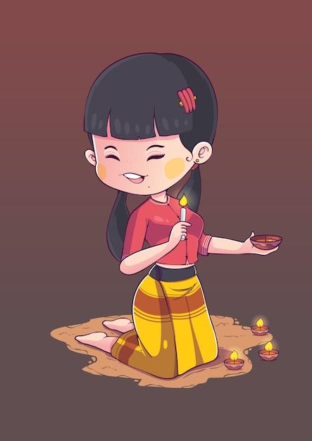 Thadingyut Decoration, Thadingyut Festival Illustration, Myanmar Girl Cartoon, သီတင်းကျွတ် Photo, Thadingyut Festival Drawing, Thadingyut Festival Photo, Thadingyut Festival Design, Gacha Watermark, Thadingyut Festival