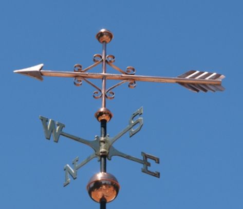 Arrow Weathervane with Scrolls by West Coast Weather Vanes Weather Vanes On House, Weather Vain, Lichtenstein Castle, Dead Person, Roof Tops, Pool Repair, Weather Storm, Wind Vane, 3d Ideas