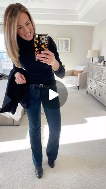 Nicole | Life & Style on Instagram: "Last weekend’s brunch look 

•Mid Rise Dark Wash Supersoft Bootcut Jeans
•Subtle puff sleeve mock neck 

Follow my shop @cocovalentovich on the @shop.LTK app to shop this post and get my exclusive app-only content!

#liketkit #LTKstyletip #LTKover40 #casual #casualchic #casualoutfit #petite #petitefashion #denim #denimstyle #express #over40 #mylook #brunch #over40fashion #dailylook #ootd #outfitideas #outfitcheck 
@shop.ltk @express @gap 
https://liketk.it/4yklU" Fashion Over 40, Petite Fashion, Daily Look, Denim Fashion, Life Style, Bootcut Jeans, Casual Chic, Mock Neck, Puff Sleeve