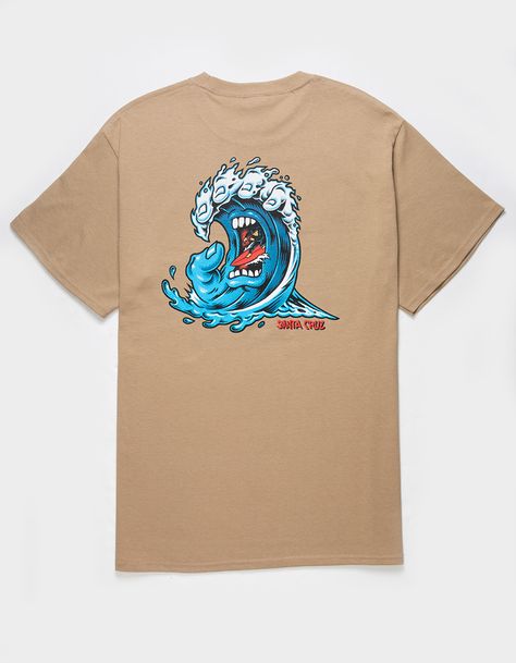 Santa Cruz Screaming Wave Tee. Graphic Screened On Left Chest And Back. Ribbed Crew Neckline. Short Sleeve. Relaxed Fit. 100% Cotton. Machine Wash. Imported. Womens Low Rise Jeans, Overalls Boys, Womens Jeans Bootcut, Boys Graphic Tee, Flannel Jacket, Chino Jeans, Kids Graphic Tees, Loose Jeans, Overalls Women