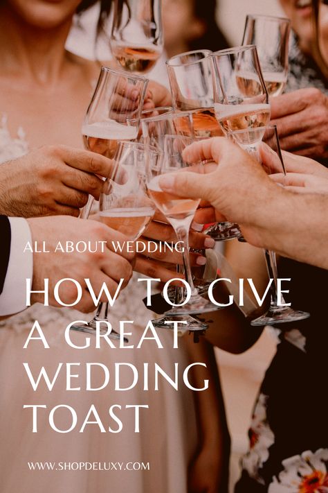 Toast To Parents At Wedding, Toast To The Bride And Groom, Wedding Toast Ideas, Bridesmaid Speech Examples, Wedding Toast Quotes, Funny Wedding Toasts, Rehearsal Dinner Toasts, Rehearsal Dinner Speech, Wedding Toast Speech