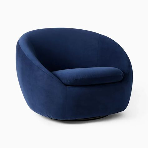 West Elm Outlet's Best Finds for 2024 | Apartment Therapy Cozy Swivel Chair, Tiny Studio, Cozy Chair, Versatile Furniture, Ink Blue, Swivel Armchair, West Elm, Blue Ink, Pottery Barn Kids