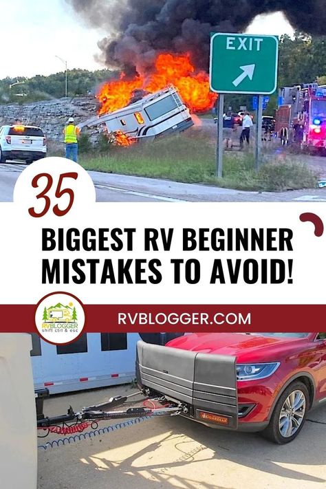 Are you a newbie RV owner? Some people love to own and drive an RV–because would not want to? But the story does not end after getting one. Whether we admit it or not, there are still careless drivers/owners out there until today. And no matter how much you prefer, there will always be room for mistakes. So to be able to at least avoid those, you should know these top 35 RV beginner mistakes and learn how to prevent them. Unique Camping Gear, Rv Packing List, Rv Camping Trips, Rv Redo, Rv Tent, Rv Camping Checklist, Vacation Checklist, Rv Road Trip, Rv Lifestyle