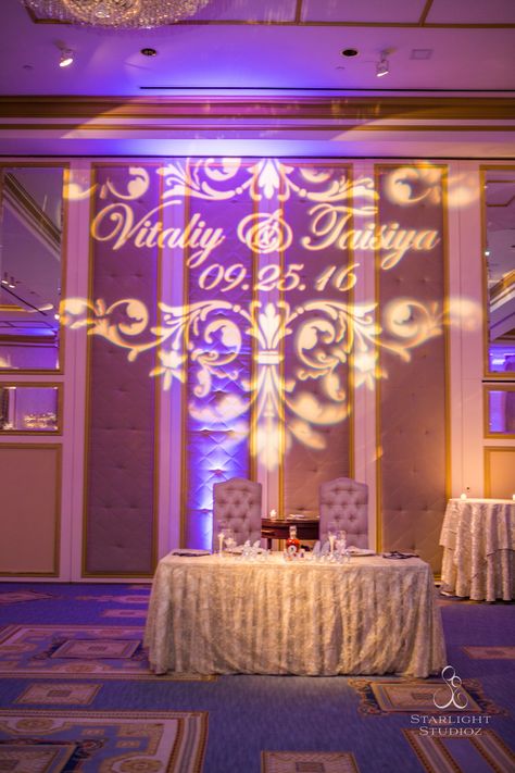 Custom Wedding Monogram. Lighting by Alex Edge Entertainment. Photo c/o Starlight Studioz.     #gobo #monogram #weddinggobo #customlighting #custommonogram #weddingmonogram #customweddinglighting Wedding Monograms, Custom Wedding Monogram, The Best Man, Wedding Arbour, Photo C, The Small Things, Wedding Monogram, Space Ideas, The Grove