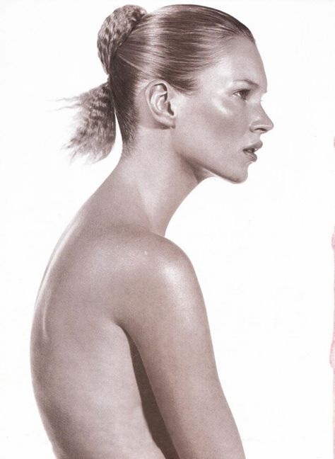 Side Profile, White Photo, Kate Moss, A Black, A Woman, Black And White, Hair, On Instagram, White