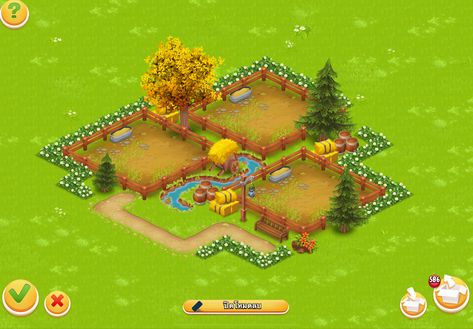 Hay Day Farm Animal Design, Hayday Pigs Design, Hayday Animal Layout, Hayday Sheep Design, Hayday Cow Design, Aesthetic Hay Day Farm, Hay Day Pig Design, Hay Day Cow Design, Hayday Layout Ideas Animals