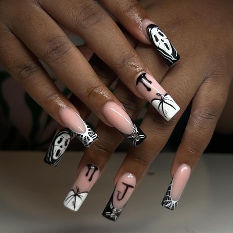 Spooky recreation set + toe combo 🖤👻 ————————— Bookings open Link in Bio 🔗 ————————— 📍ATL,Ga Gwinnett County #nailtech #atl #atlanta #atlnailtech #atlstylists #atlantahairstylist #atlnails #nailart #nailaudio #nailreel #reels #tiktok #explore #explorepage #atlantamua #nails #shortnails #acrylicnails #freestlye #tuckerga #gwinettnails Nail Tech, Short Nails, Hair Stylist, Link In Bio, Acrylic Nails, Atlanta, Nail Art, Nails, Quick Saves