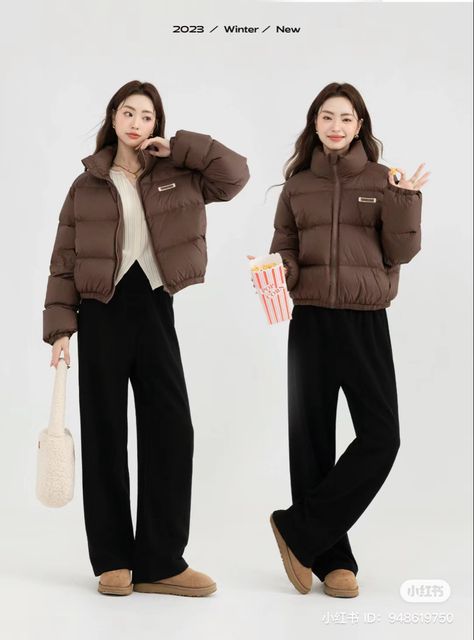 Korean Winter Outfits Casual, Japanese Winter Outfits Women, Winter Outfits Asian, Simple Korean Outfits, Outfit Ideas Asian, Japan Outfit Winter, Korean Winter Outfits, Fall Outfits Korean, Korean Winter