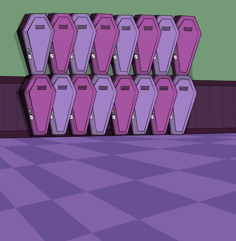 Monster High Hallway Background. perfect for making room boxes Diy Kids Furniture Ideas, Monster High Base, Slytherin Icons, Diy Wood Chest, Kids Furniture Ideas, Monster High Dollhouse, Monster High Outfits, Monster High House, Rochelle Goyle