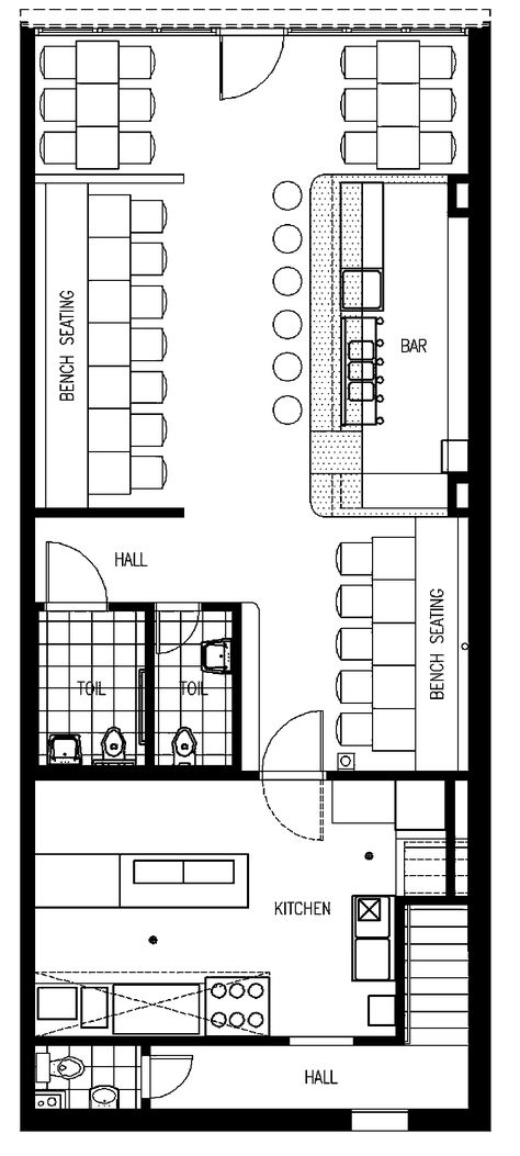 CubanaCafePlan1.gif (931×2070) Bistro Layout Plan, Narrow Restaurant Layout, Narrow Cafe Design, Bistro Floor Plan, Small Restaurant Floor Plan Layout, Small Cafe Layout Plan, Narrow Restaurant Design, Pub Floor Plan, Coffee Shop Layout Floor Plans