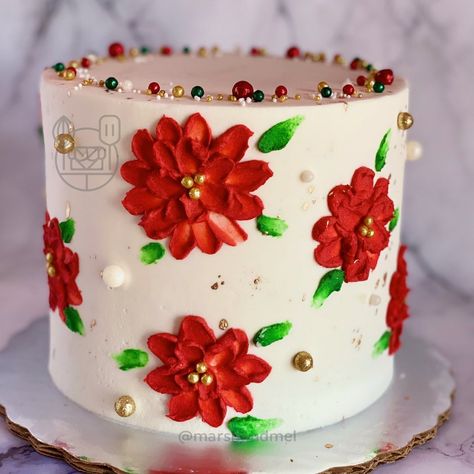 Buttercream Designs, Holiday Cake, Cake Buttercream, Cake Classes, Baking Inspiration, Cake Inspo, Christmas Cakes, Holiday Cakes, Love Cake