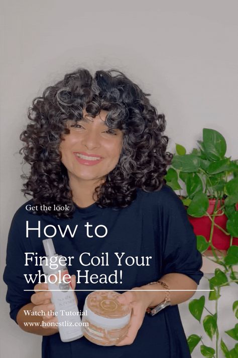 It's amazing how quick and easy this can be with the right curly hair products to be honest. I used just two Treluxe products [promo code: HONESTLIZ15] Coarse Curly Hair, Finger Coiling, Finger Coils, Curly Hair Products, Curly Hair Routine, Hair Routine, To Be Honest, Hair Routines, Be Honest