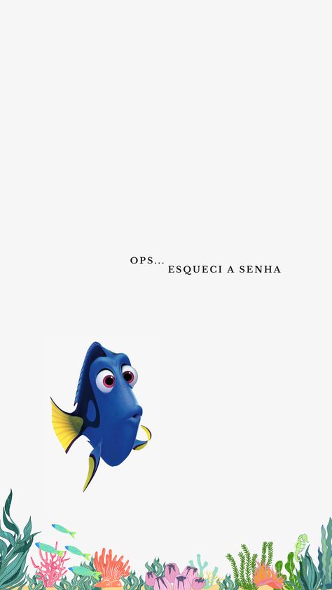 Wallpaper disney de forma descontraída e simples mas que não tem como não se apaixonar <3. Me fala quem nunca esqueceu a própria senha? minha memória é igual da Dory haha #wallpaper #disney #dory Dory Wallpaper, Haha Wallpaper, Wallpaper Teen, Wallpaper Fofo, Uicideboy Wallpaper, Wallpapers Disney, Tela Iphone, Wallpaper Disney, Sherlock Holmes