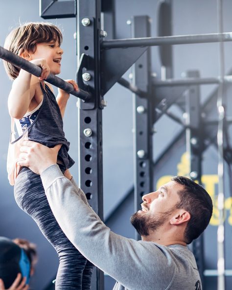 Happy Father's Day to all the father figures out there!! We appreciate you! Get 25% OFF all merch through tomorrow with coupon code: DAD25 Preschool Gym, Crossfit Kids, Toddler Gym, Kettle Bells, Exercise Machines, Gym Photoshoot, Medicine Balls, Gym Photos, Gym Classes