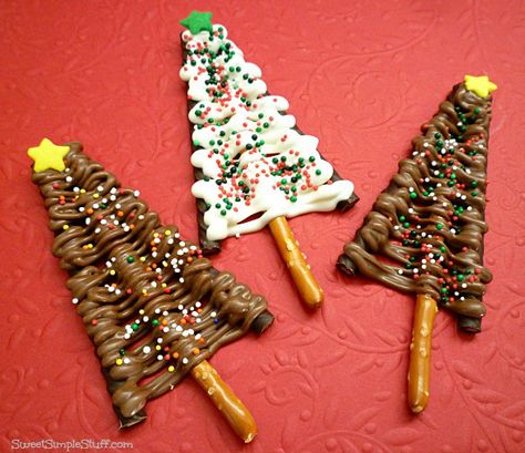 Christmas Tree Chocolate Pretzels