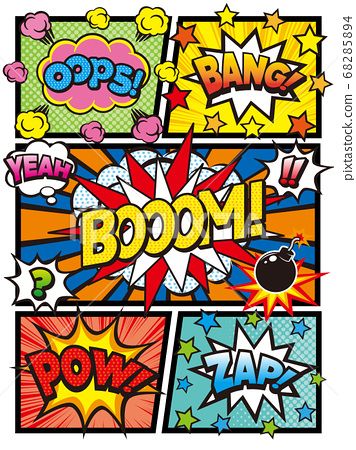 American comic style balloon material Comic Book Word Art, Comic Typography Pop Art, Comic Style Poster Pop Art, Comic Art Style Background, Comic Book Decorations, Colorful Comic Art, Comic Style Painting, American Comic Style Art, Super Hero Comic Art