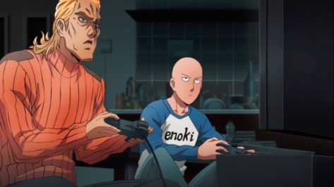 Anime Review: One Punch Man 2nd Season Episode 1 - Sequential Planet Anime Duos, One Punch Man Heroes, One Punch Man 2, Opm Manga, One Punch Man Funny, Sky King, World's Strongest Man, Saitama One Punch Man, Dark Souls 3