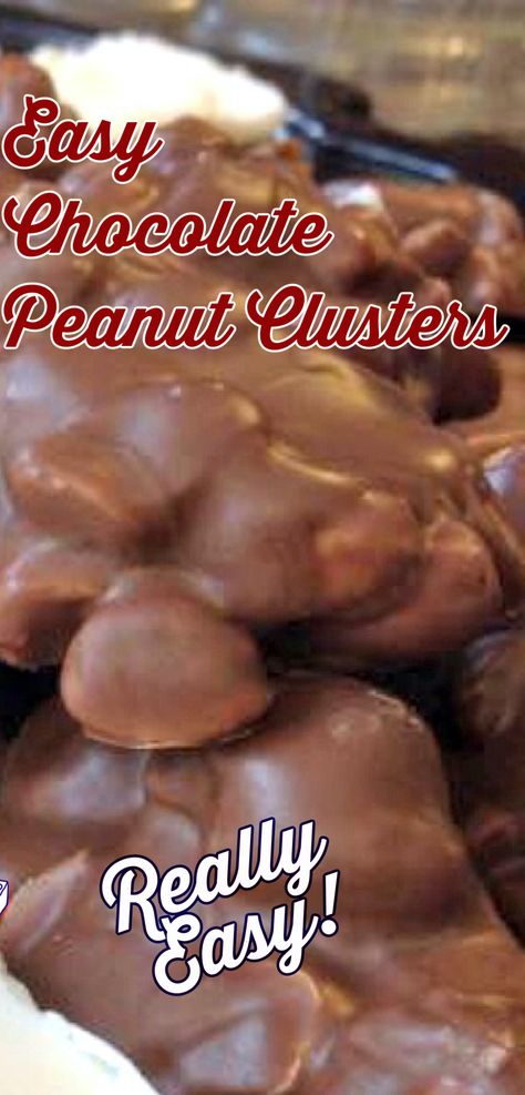 Peanut Clusters In Crockpot, Decadent Cheesecake, Chocolate Peanut Clusters, Chocolate Clusters, Peanut Clusters, Crunch Recipe, Diy Easy Recipes, Space Food, Heath Bars