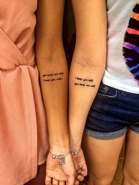 Friendship Tattoo Quotes, Small Best Friend Tattoos, Small Matching Tattoos, Bestie Tattoo, Tattoos For Women Half Sleeve, Bff Tattoos, Disney Tattoo, Friendship Tattoos, Art Couple