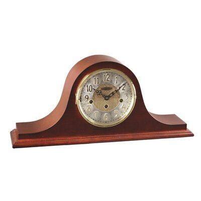 Charlton Home Tambour Mantel Clock Color: Forest Clock, Oak Mantel, Large Digital Wall Clock, Sweet Briar, Led Alarm Clock, Traditional Desk, Desktop Clock, Home Clock, Stainless Steel Table