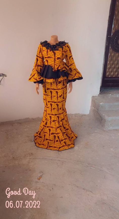 3 step blouse and 8 pieces skirt 8 Pieces Skirt And Blouse Ankara, Skirt And Blouse Ankara, Ankara Skirt And Blouse, Ankara Skirt, Skirt And Blouse, Ankara, Off Shoulder Dress, Shoulder Dress, Off Shoulder