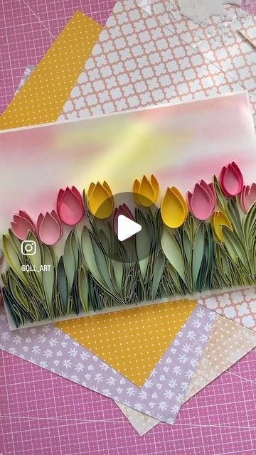 Quilled Mosaic, Quilling Tulips, March Craft, March Crafts, Mosaic Art Diy, Tulips Art, Quilled Creations, Quilling Techniques, Creative Craft