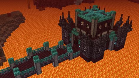 Neither Base Minecraft, Minecraft Nether Bridge Ideas, Minecraft Nether Builds Ideas, Nether House Ideas, Nether Base Minecraft Ideas, Nether Pathways Minecraft, Nether Build Ideas, Minecraft Nether Bridge, Minecraft Nether Base Ideas