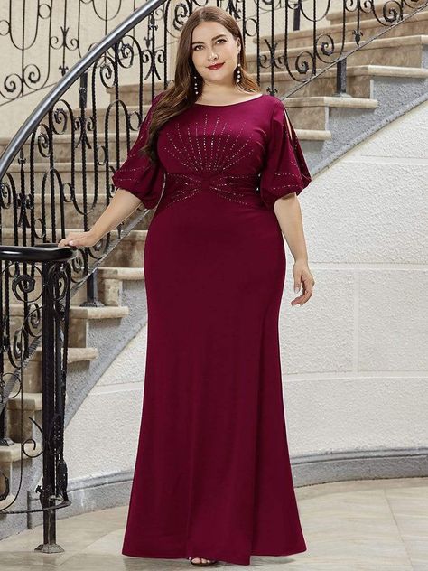 Simple Plus Size Bodycon Maxi Mermaid Formal Evening Dress wedding gifte, wedding venu, wedding hairst #weddingphoto #weddingdecor #weddingparty Blue Wedding Guest Dresses, Plus Size Mermaid, Simple Maxi, Mermaid Evening Gown, Plus Size Bodycon, Evening Dress Floor Length, Evening Dresses With Sleeves, Plus Size Party Dresses, Formal Evening Dress