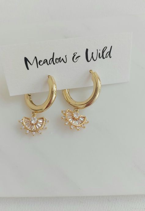 MICRO PAVÈ BRIDAL chunky hoops | vintage jewellery | art deco hoop | cubic zirconia earrings | wedding earrings | fan earrings by MeadowWildJewellery on Etsy Bridal Hoop Earrings, Jewellery Art, Bohemian Style Jewelry, Vintage Jewelry Art, Saltwater Pearls, Fan Earrings, Cubic Zirconia Earrings, Wedding Jewelry Earrings, Zirconia Earrings