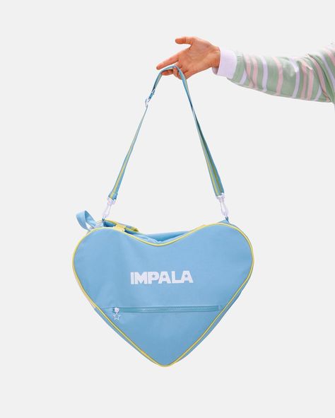 Impala Skate on Instagram: “INTRODUCING: IMPALA SKATE BAG 💖 Keep it cute with the first ever heart shaped skate bag, designed to carry your Impala Quad or Inline…” Impala Skates Outfit, Impala Skates, Skate Bag, Skate Outfit, Skate Fits, Fame Dr, Roller Skate, Roller Skates, Fashion Room