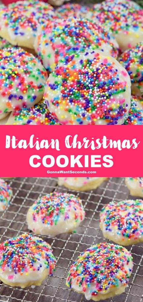 *NEW* Our Classic Italian Christmas Cookies are buttery, tender, cakey and not too sweet. Bakery quality- Nonna approved. Gorgeous on your Christmas cookie tray! #ItalianChristmasCookies #ItalianCookies #ChristmasCookies Christmas Cookies Italian, Homestyle Cooking, Christmas Cookie Tray, Cookies Italian, Italian Christmas Cookies, Christmas Shortbread, Italian Cookie Recipes, Italian Christmas, Sweet Bakery