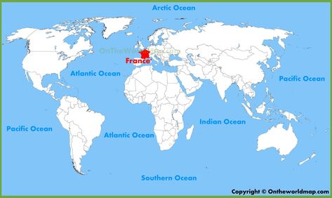 French is located in the western end of Europe. Map Monde, Word Map, The World Map, Satellite Maps, Asia Map, Southern Ocean, Landlocked Country, Tourist Map, Arctic Ocean