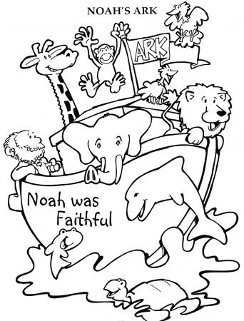 Noahs Ark Preschool, Noahs Ark Craft, Free Bible Coloring Pages, Bible Coloring Sheets, Noahs Ark Animals, Preschool Bible Lessons, Sunday School Coloring Pages, Bible Story Crafts, Preschool Bible