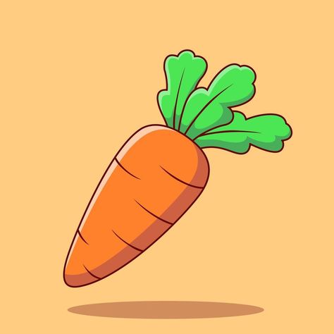 How To Draw A Carrot, Cute Vegetable Drawing, Carrot Drawing For Kids, Carrot Drawing Easy, Vegetable Easy Drawing, How To Draw Vegetables, Cute Vegetables Drawing, Carrots Drawing, Carrot Drawing Simple