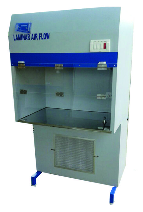 Laminar flow principle involves double filtration of air through pre-filters (upto 5 microns) and hepa filters (down to 0.3 microns) for filteration of biological and particulate contaminants unidirectional air flow is drawn from atmosphere and passed through pre and hepa filtered on to the work surface. Table top covered with laminated sheet or SS sheet (optional) side panels are fixed and are made out of transparent acrylic sheet. Front door is also made of acrylic sheet. Superior motor is use Laminar Air Flow, Laminar Flow, Table Top Covers, Acrylic Sheets, Work Surface, Hepa Filter, Side Panels, Panel Siding, Locker Storage