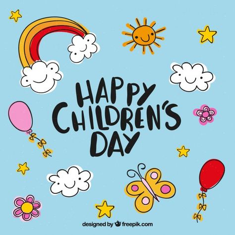 Childrens day design with elements Free Vector Childrens Day Quotes Kids, Happy Children's Day Poster Design, Children Day Poster Design, Children Day Quotes, Happy Children's Day Quotes, Childrens Day Poster, Happy Childrens Day Poster, Children's Day Greetings, Children's Day Craft